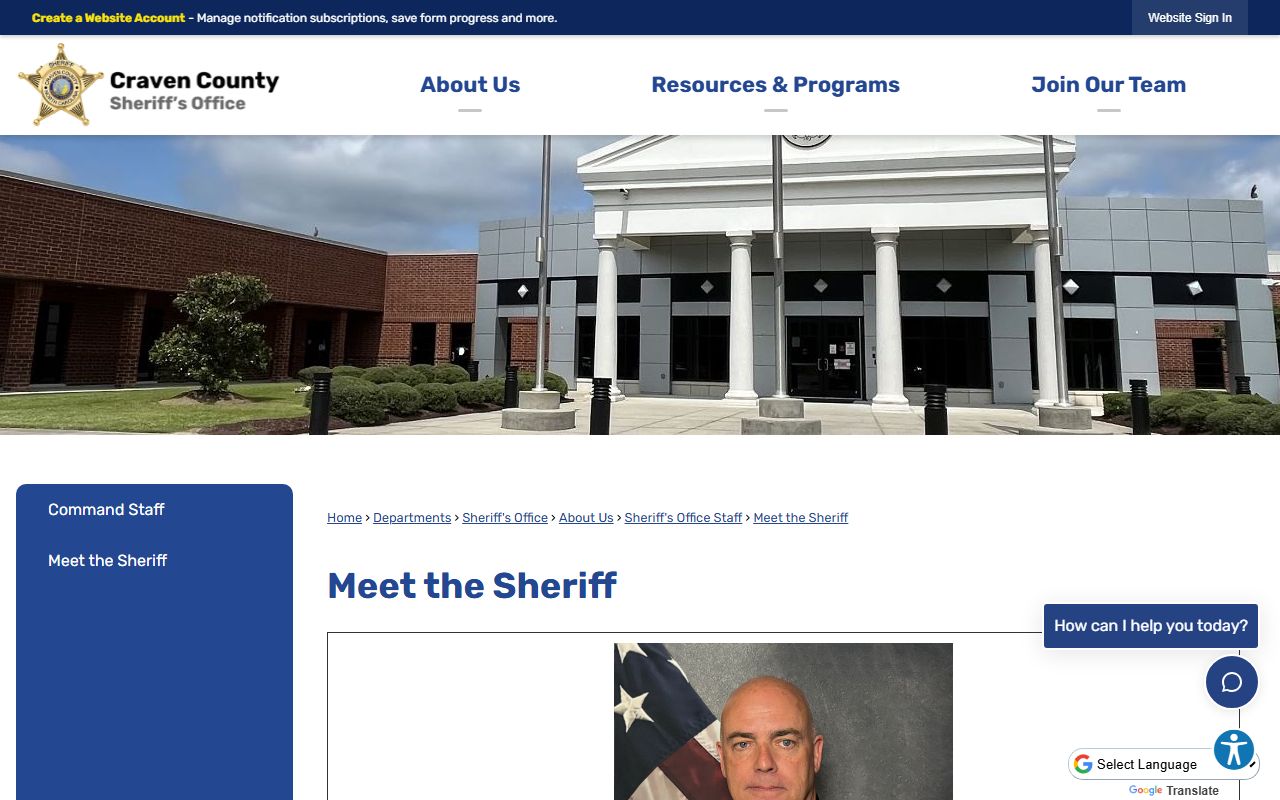 Craven County arrest records Sheriff Chip Hughes reference