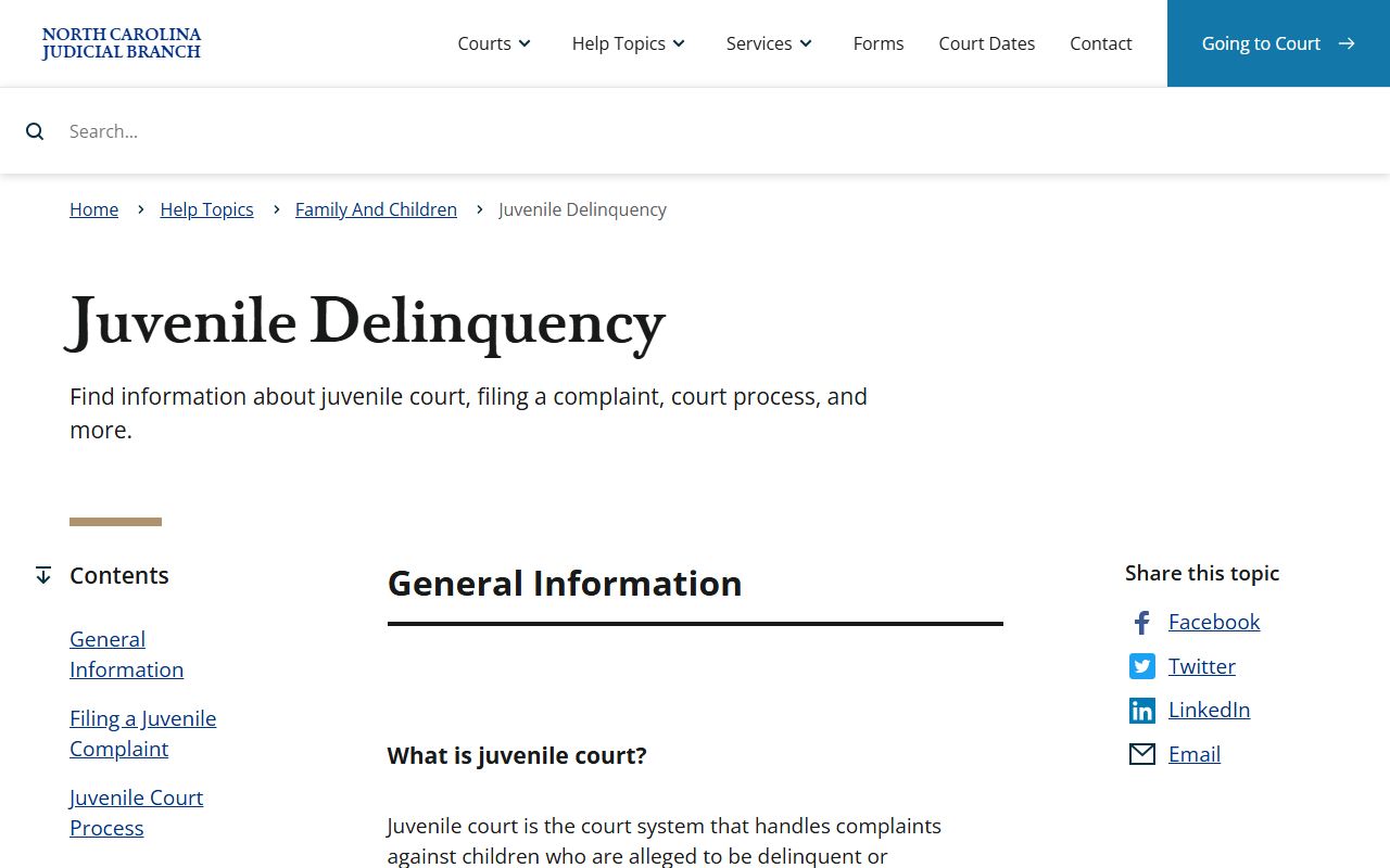 Craven County criminal court records juvenile delinquency access limits