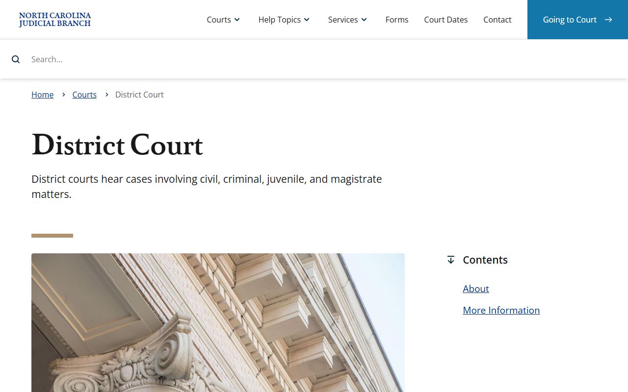 Craven County District Court North Carolina District Court page