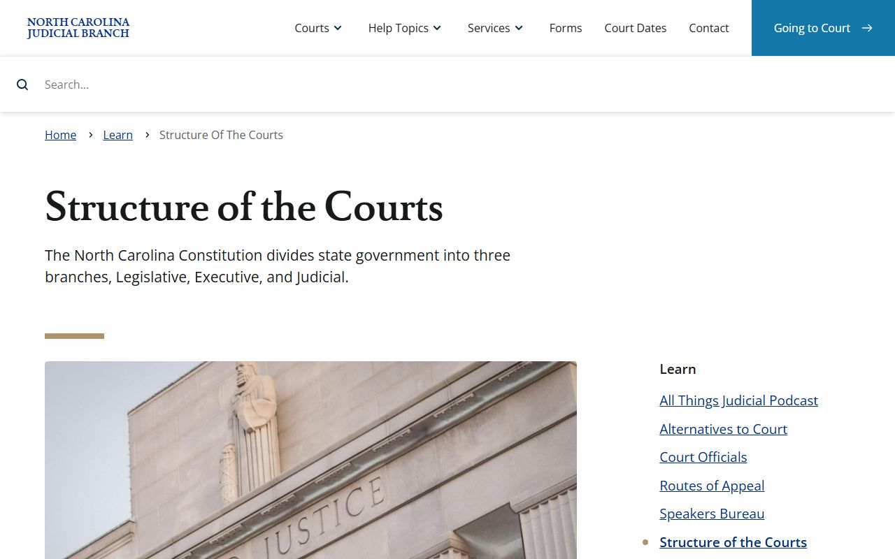 Craven County District Court North Carolina court structure