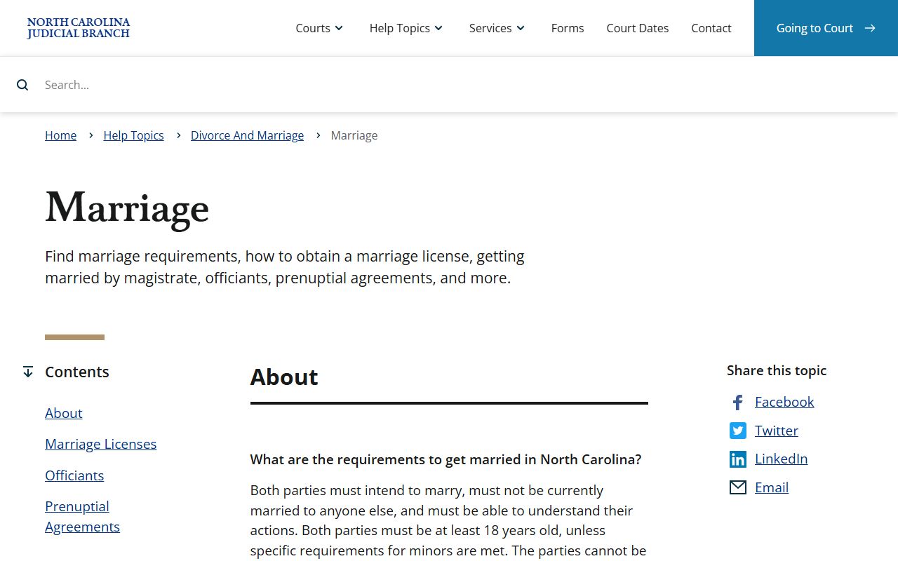 Craven County marriage and divorce court records guidance