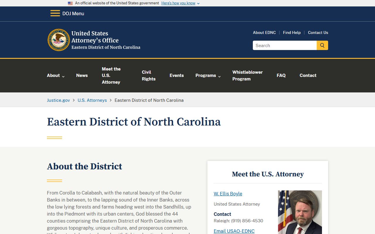 Craven County warrant records federal prosecution source